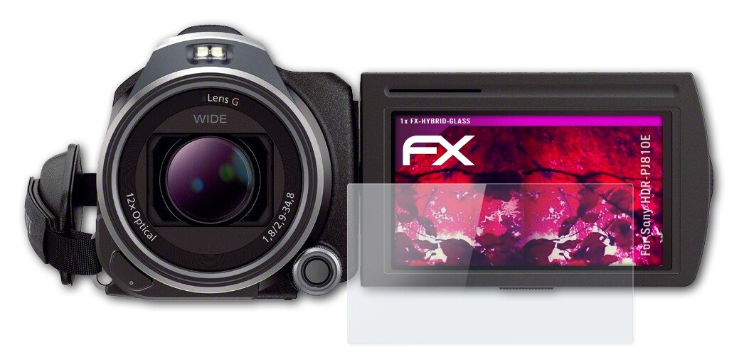 AtFoliX Panzerfolie Für Sony HDR-PJ810E – 9H Härte, Kratzfester Displayschutz