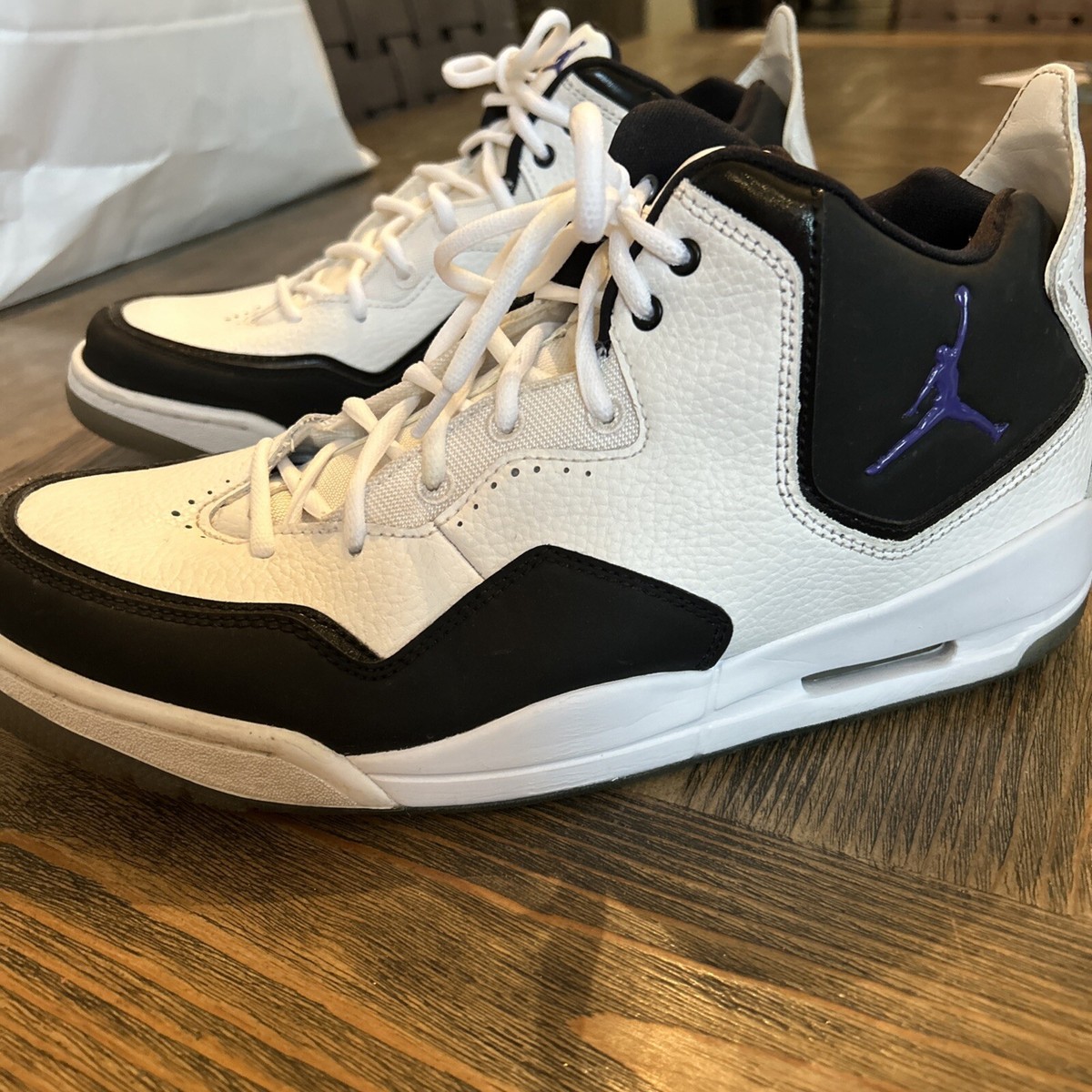 Jordan Court side 23 USA Men Size 11 Black/white Shoes Purple logo