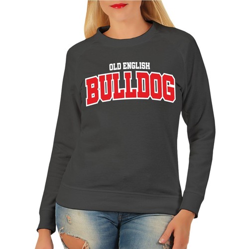 Frauen Sweatshirt Old English Bulldog LOGO Hunde dogs englische Bulldogge Bully - Bild 3 von 4