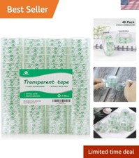 48 Rolls Crystal Clear Transparent Tape - Perfect for Gift Wrapping Office Use