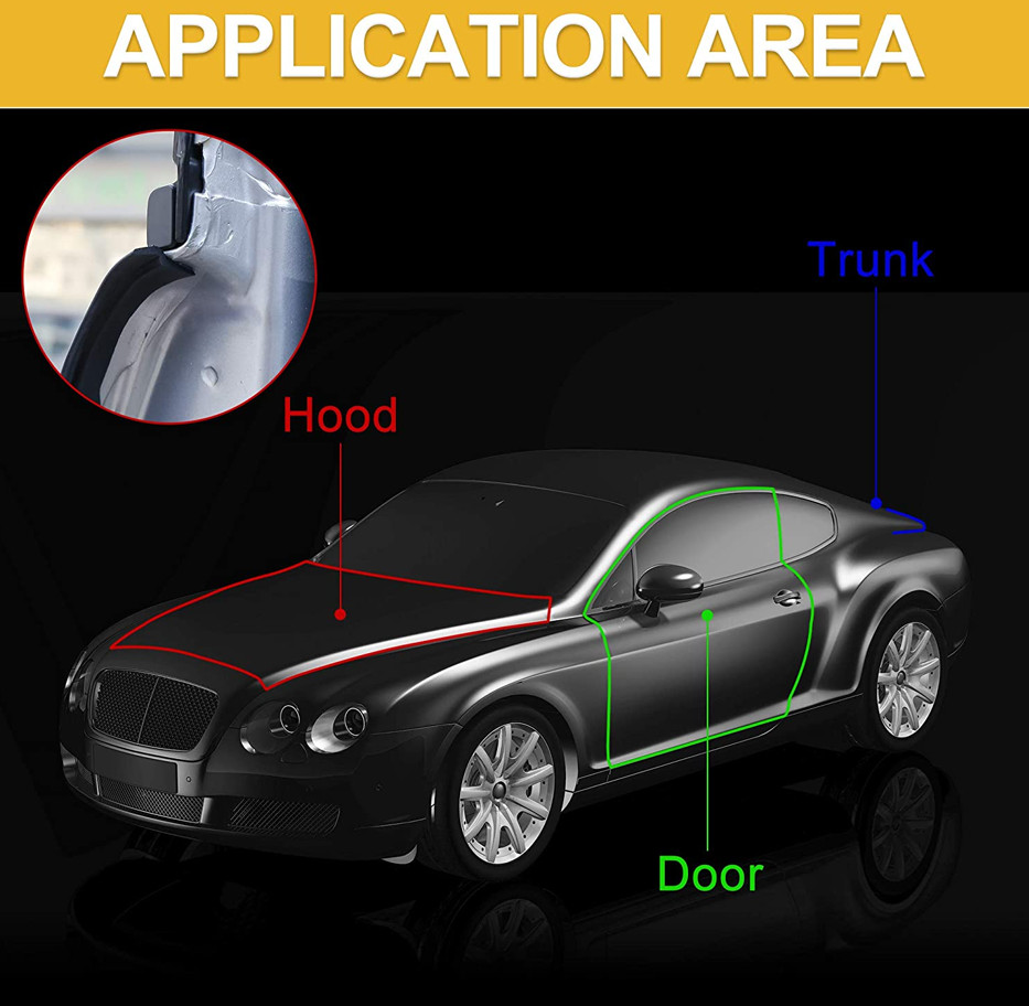 4M Z Shape Car Door Window Waterproof Rubber Seal Weather Strip Self Adhesive US