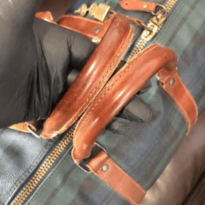 RALPH LAUREN Black Watch Plaid Boston Travel Shoulder Bag
