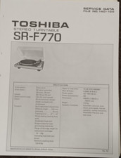 Toshiba SR-F770 Turntable Service Manual Photocopy