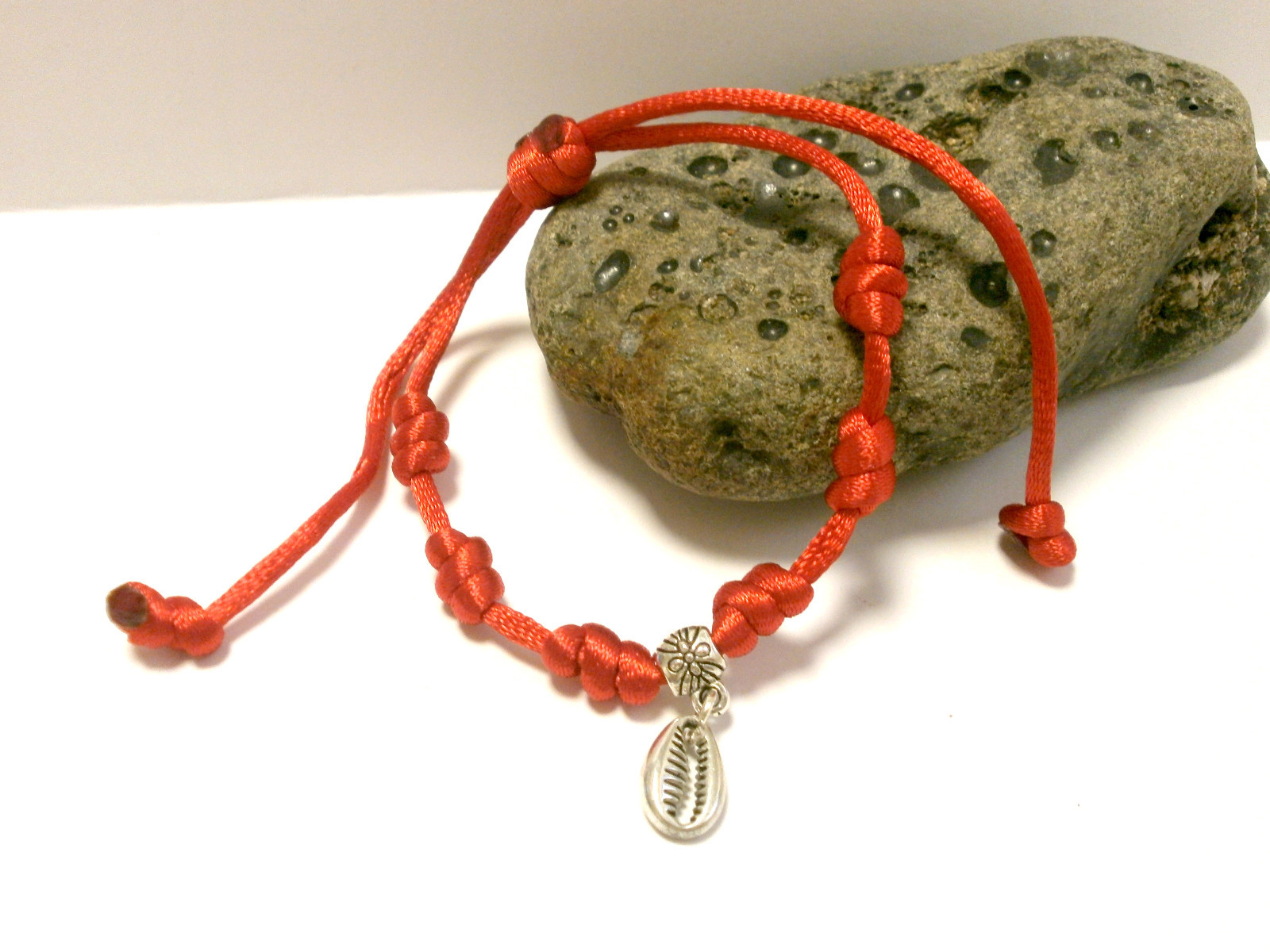 Lot 2 Bracelets Rouge Chance " Escargot " 7 Nœuds Amulette Protection