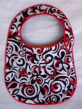 Red, White and Black Baby Bib - Sample Sale
