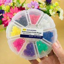 Dental / Hygienist Instrument Silicone Color Code Rings 160 pcs/box ( Assorted )