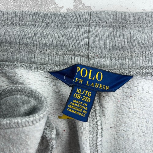 Polo Ralph Lauren Sweatpants Boys XL Gray Joggers Sweats Tapered Heather - Picture 4 of 14