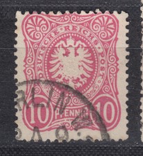 Deutsches Reich Mi-Nr. 41  Plattenfehler V SAUBERER RUNDSTEMPEL