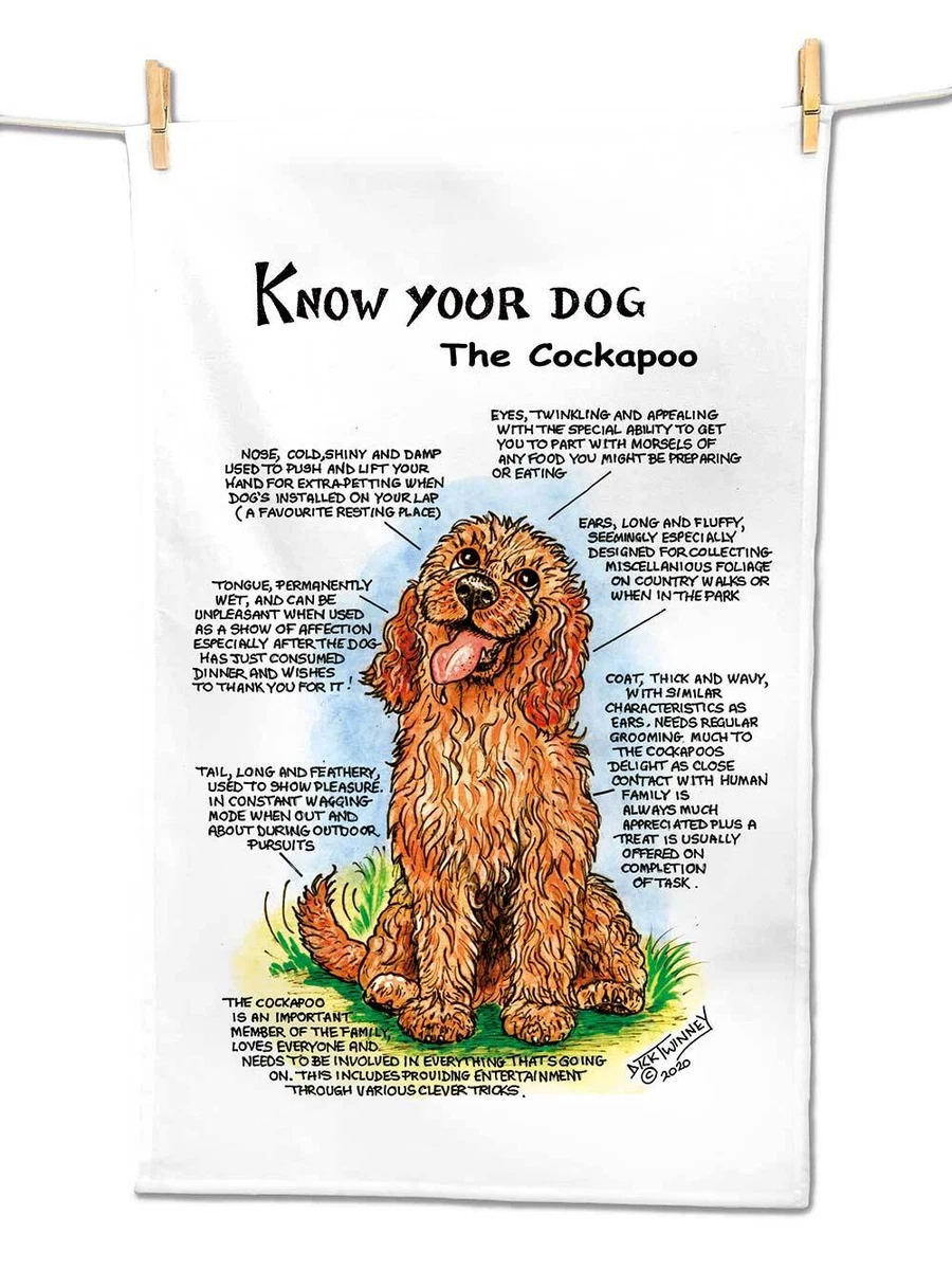 Cockapoo Tea Towel Cockapoo Gift Cockapoos 4954 TT