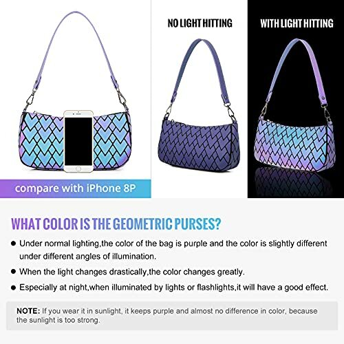 Geometric Luminous Backpack for Women Holographic Reflective Assorted Colors - Picture 136 of 146