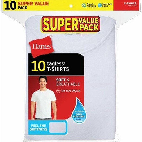 Hanes 2135Z0 Men's Size M TShirt White (10 Pack) for sale online eBay