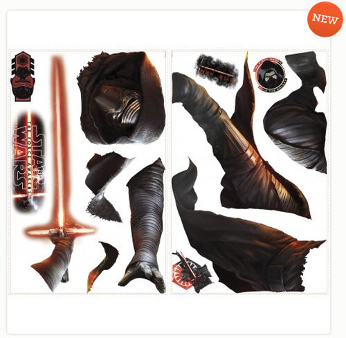 STAR WARS VII THE FORCE AWAKENS KYLO REN Wandsticker 13 Aufkleber WANDBILD Leuchtschwert - Bild 2 von 2