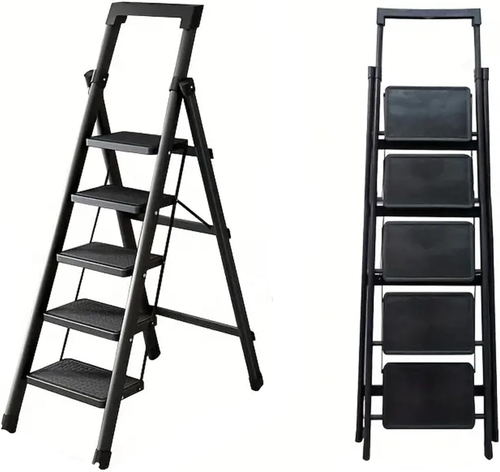 5 Step Ladder, Folding Step Stool with Wide Anti-Slip Pedal,Portable Lightweight - Picture 11 of 12