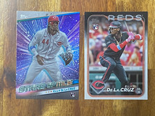2024 TOPPS SERIES ONE  RC ELLY DeLa CRUZ BASE & STARS OF MLB LOT OF 2 REDS