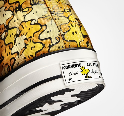 Unisex Converse Peanuts Woodstock Chuck Hi Shoes Yellow Black White A01871C - Picture 15 of 18
