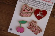 U Pick Jewelry Cherry Hard Enamel Pin Broche Pink Fun Fab Finds Gold Color Trim