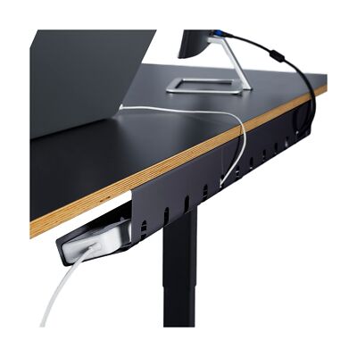 PAMO Cable Management Under Desk for Easy mounting Under-Table I Set of 3 - w...