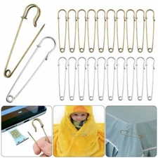 10Pieces Safety Pins Large Heavy Duty Safety Pin 2.8Inch Blanket Stainless Steel