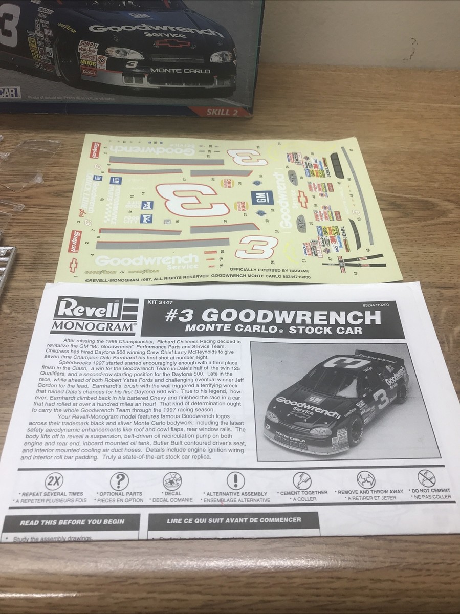 Revell Monogram 1:24 #3 Dale Earnhardt Goodwrench Svs Monte Carlo