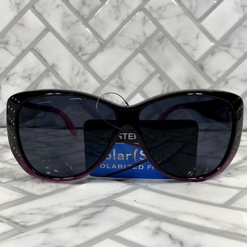 NWT Foster Grant Solar Shield Fits Over Sunglasses FO-008 BRY SMK DIM Purple - Picture 2 of 7