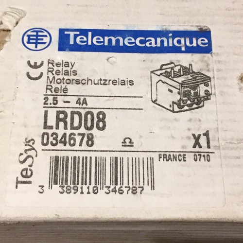 Telemecanique LRD08 Thermal Overload Relay 2.5-4A 034678 - Picture 2 of 2
