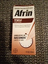 Afrin Maximum Strength Original Nasal Spray Congestion Relief 1 Oz (ZZ90)