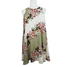 Est. 1946 Sundress Round High Neckline Sleeveless Flowing Hem Floral Lined Med