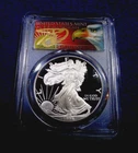 1996 P Am Silver Eagle TOPPOP 1/0 PCGS PR70 DCam RARE THOMAS CLEVELAND EAGLE SUN