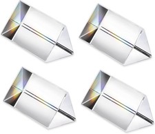 4 Piece Clear Crystal Triangular Prism