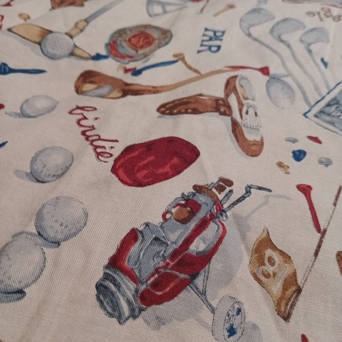 Carlyle Mens XL 100% Cotton Golf Theme Novelty 1/2 Button Down Shirt Eagle Par - Picture 4 of 13