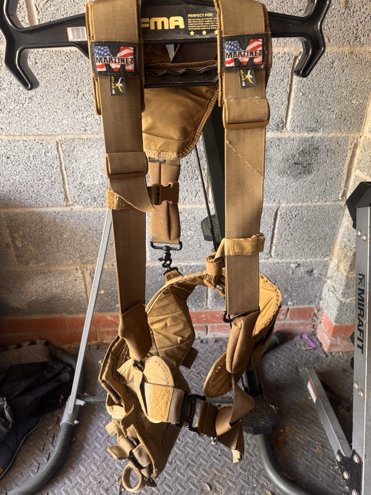 Atlas 46 Martinez Tool Belt and Martinez Hammer Coyote Brown