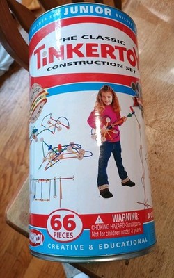 Classic 2001 TinkerToy Junior Construction Set 60 + Pieces Complete