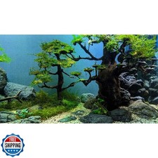 Riivvdise Aquarium Background Green Grass Trees Aquarium Backdrop Vivid and F