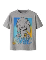 Name IT Jungen Nkmdarius Sonic Nreg Ss Top Box Sky, Grey Melange, 134-140