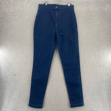 American Apparel Jeans Womens Large Easy Blue Dark Wash Denim Skinny Fit Stretch