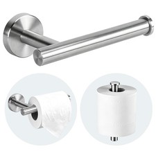 Toilet Paper Holder Wall Mount Brushed Nickel Bathroom Tissue Rack Durable