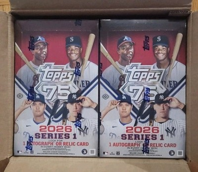 1) 2026 Topps 75 MLB Baseball Series 1 Factory Sealed Hobby Box