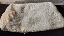 Vintage White Beaded Clutch Purse Handbag Japan Handmade Sohn of Okraut Bros
