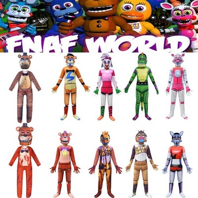 Fünf Nächte bei Freddy FNAF Jumpsuit Handschuhe Maske Buch Woche Kostüm Kleid/