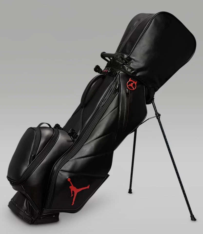 Bolsa de golf Jordan #23 Fade Away con soporte de transporte de 6 vías negra criada roja RARA NUEVA CON ETIQUETAS Foto 3 de 4