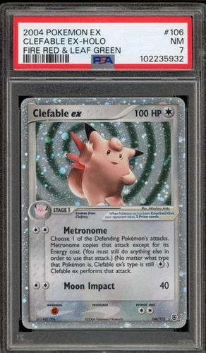 Pokemon Clefable ex EX Fire Red & Leaf Green Holo Ultra Rare #106 PSA 7