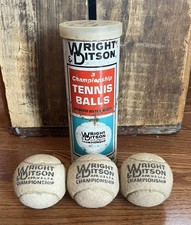 Vintage Wright  Ditson Tennis Balls / Canister Container