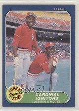 1986 Fleer Vince Coleman Willie McGee #636 0k7r