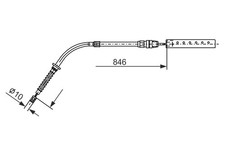 HANDBREMSSEIL SEILZUG FÜR MINI MINI (F56), MINI MINI (F55) - BOSCH 1 987 482 866