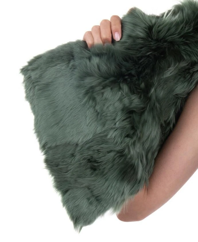 DOLCE & GABBANA Alpaca Fur Shawl Scarf Size IT 36 / 2XS 43.25" X 11" New $3210 - Image 4 of 4