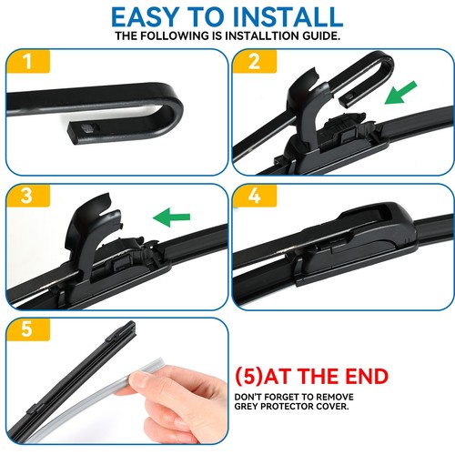 Juego de 2 escobillas de limpiaparabrisas planas para Dodge Avenger 1995-2014 24"+22" - Imagen 6 de 6