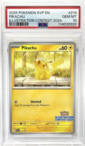 2025 Black Star Promo Illustration Contest 2024 #214 Pikachu PSA 10 GEM MINT