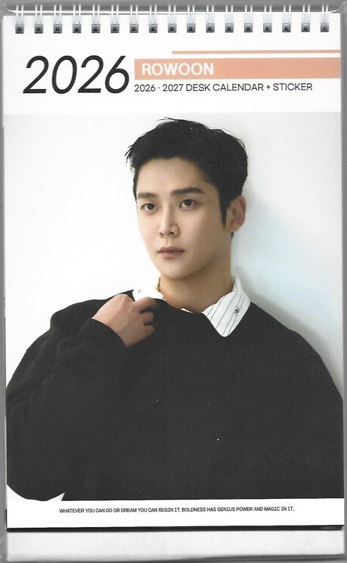 ロウン直筆サイン入りカレンダー Rowoon [SF9] Photo Calendar 2026 & 2027 K-ACTOR 2025.10-1 | eBay