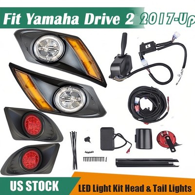 New OEM for Yamaha Drive2 2017-Up LED Deluxe Street Legal Golf Cart Light Kit