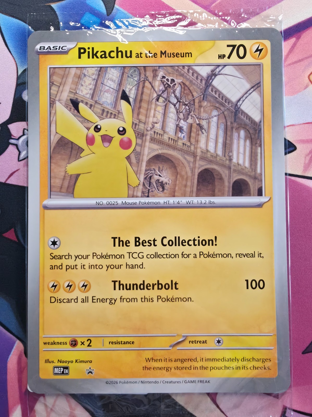 Pokemon TCG - Pikachu at the Museum MEP500 - Jumbo Promo - NM & Sealed